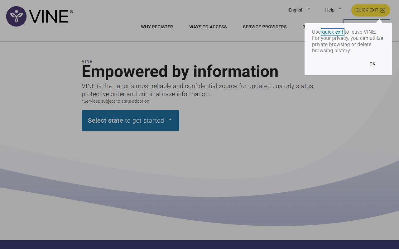 Escambia County inmate population VINELink custody notification portal
